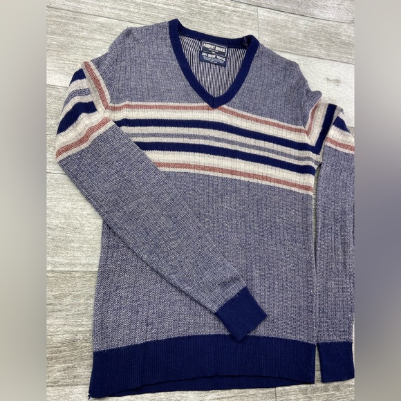 VTG Robert Bruce USA MADE V Neck Sweater Mens Medium Orlon Acrylic WPL9483 - Picture 2 of 10